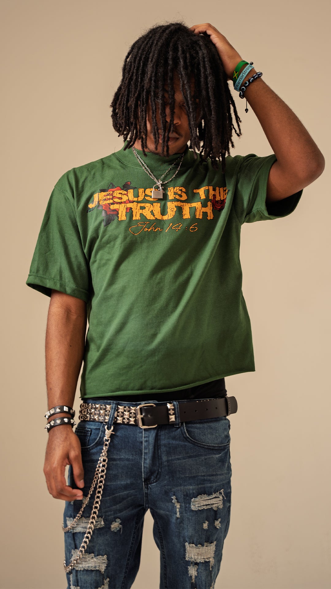 GOA 'Jesus' Tee Green