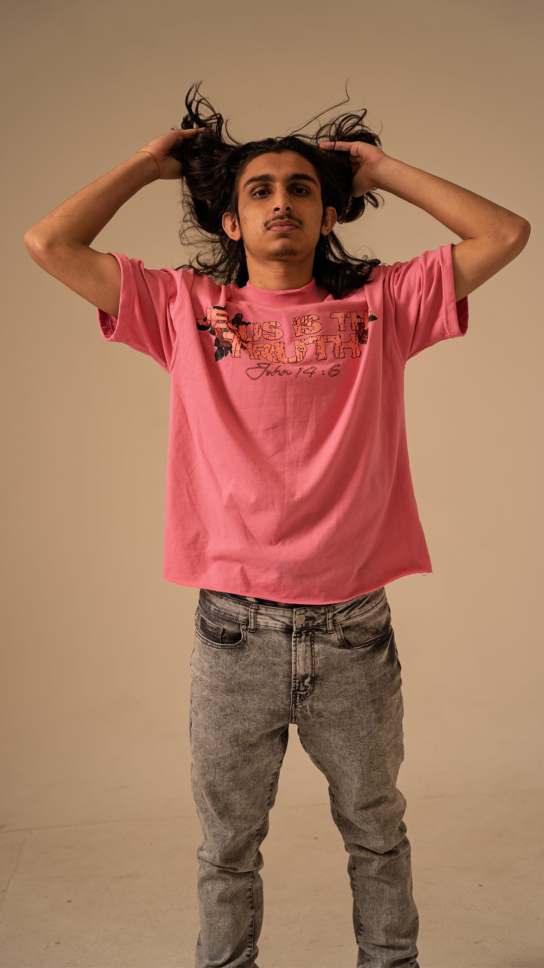 GOA 'Jesus' Tee Pink