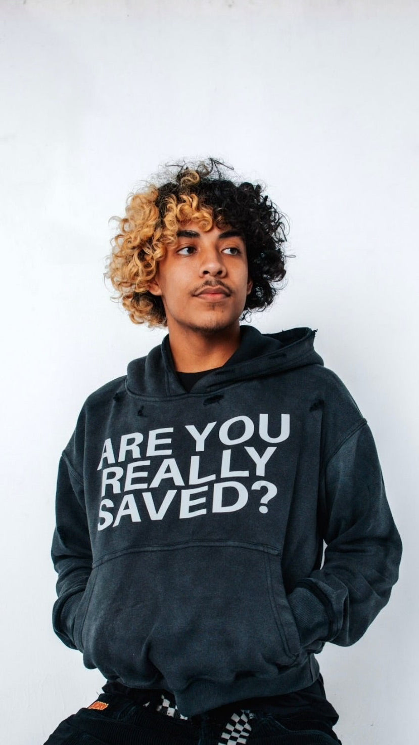 ‘SAVED’ HOODIE BLACK