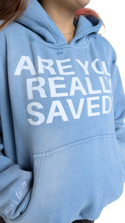 ‘SAVED’ HOODIE BLUE