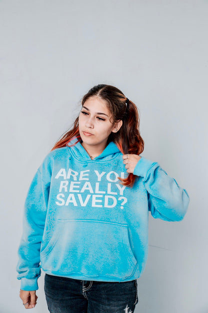 ‘SAVED’ HOODIE BLUE