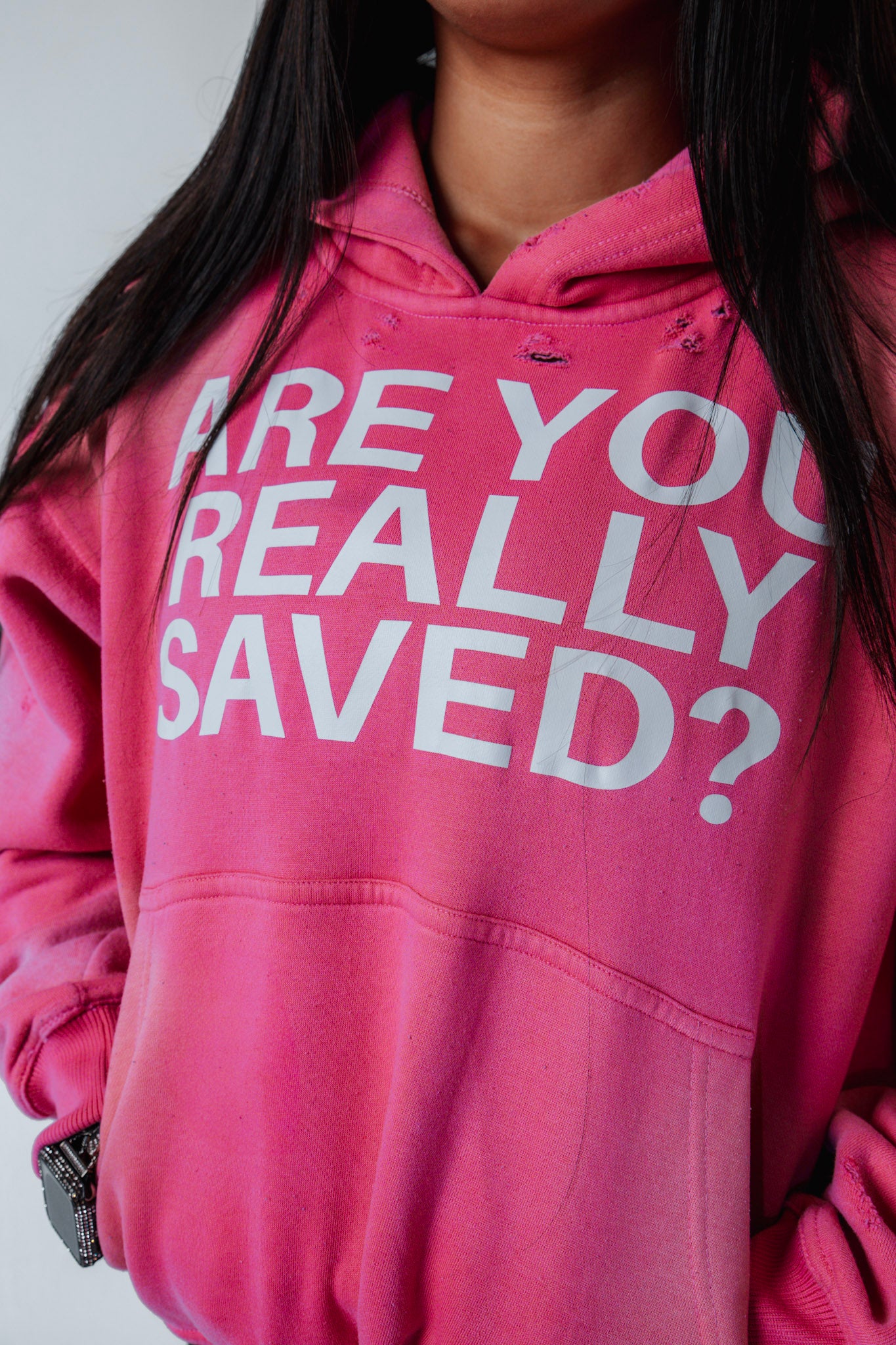 ‘SAVED’ HOODIE PINK