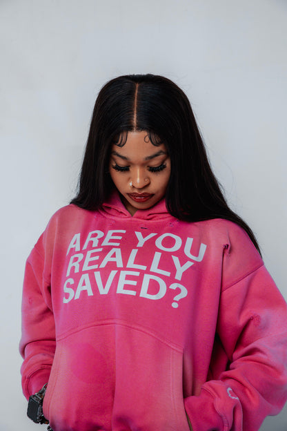 ‘SAVED’ HOODIE PINK