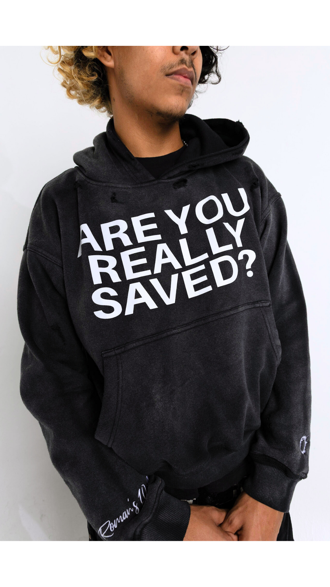 ‘SAVED’ HOODIE BLACK