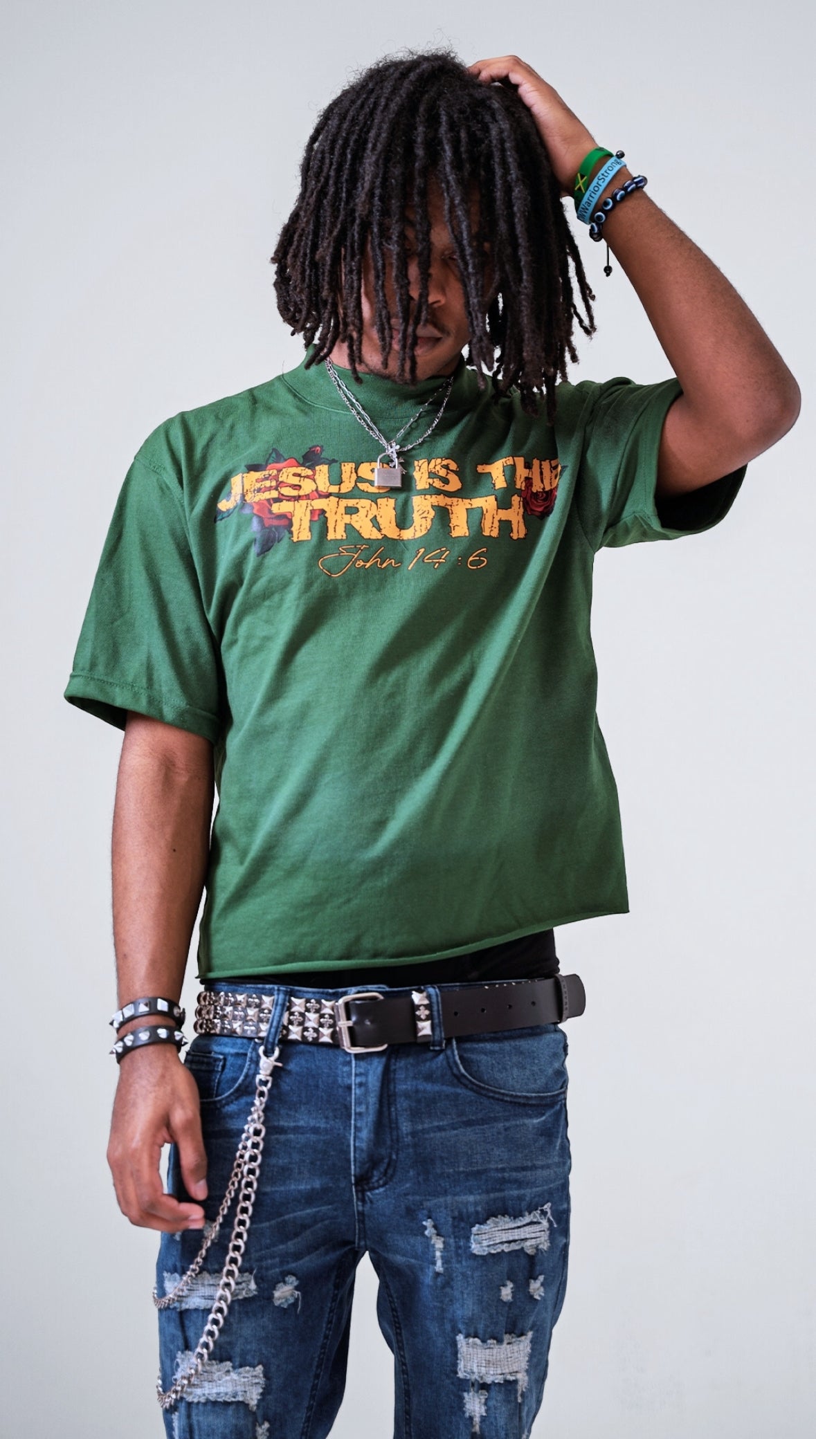 “Jesus” Tee Green
